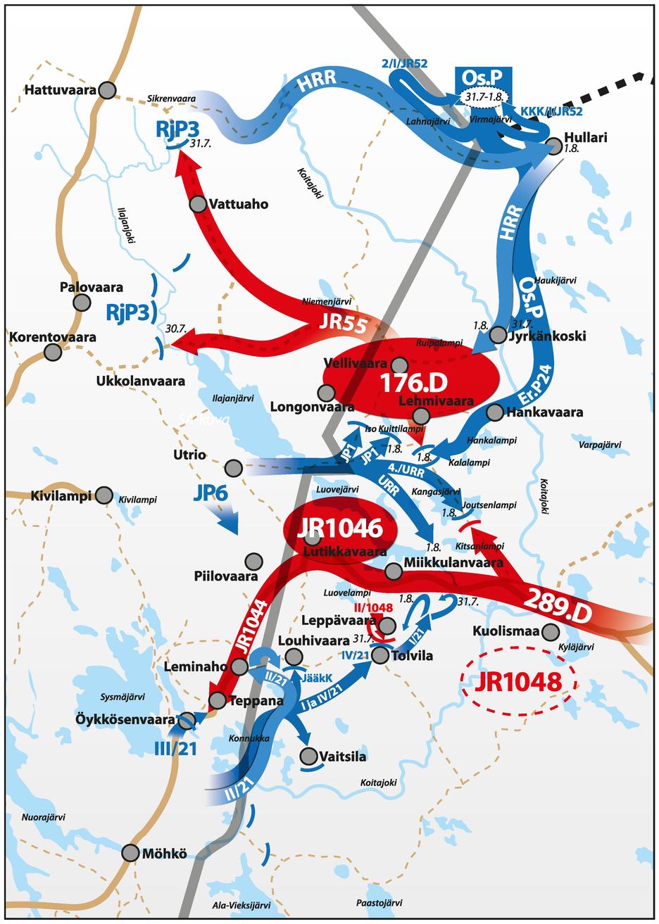 Ilomantsin Sotatie - mottitaistelut 31.7.-1.8.1944