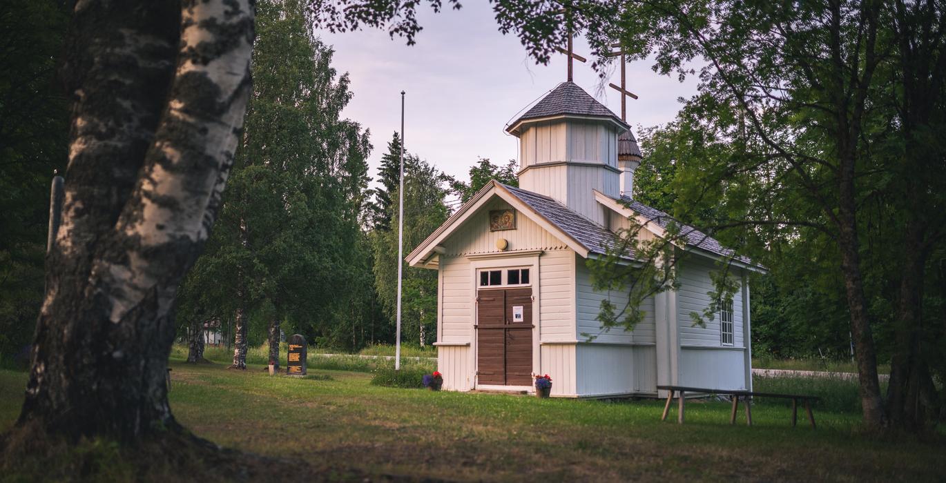 Orthodoxe Kapelle in Hattuvaara, Finnland.