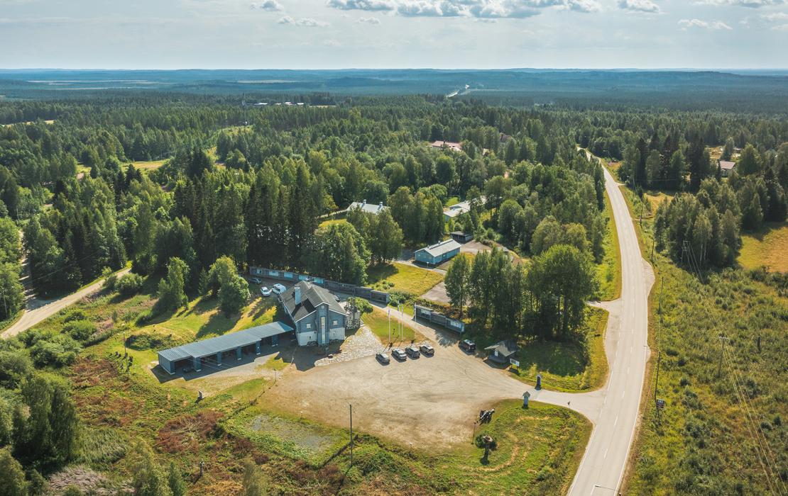 Taistelijan talo ulkoa, ilmakuva