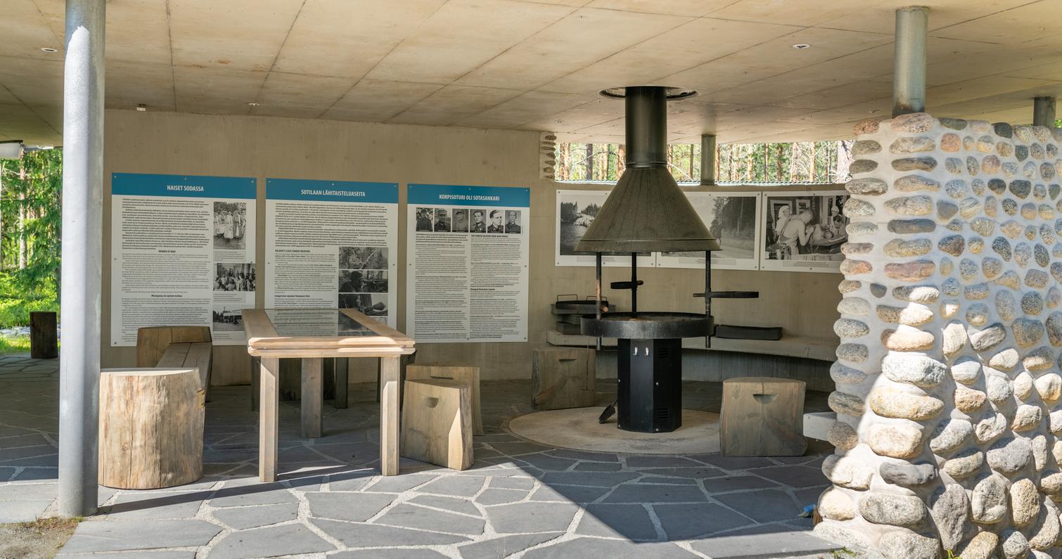 The interior of the visitor center