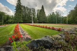 Die Soldatenfriedhof in Ilomantsi Kirchdorf.