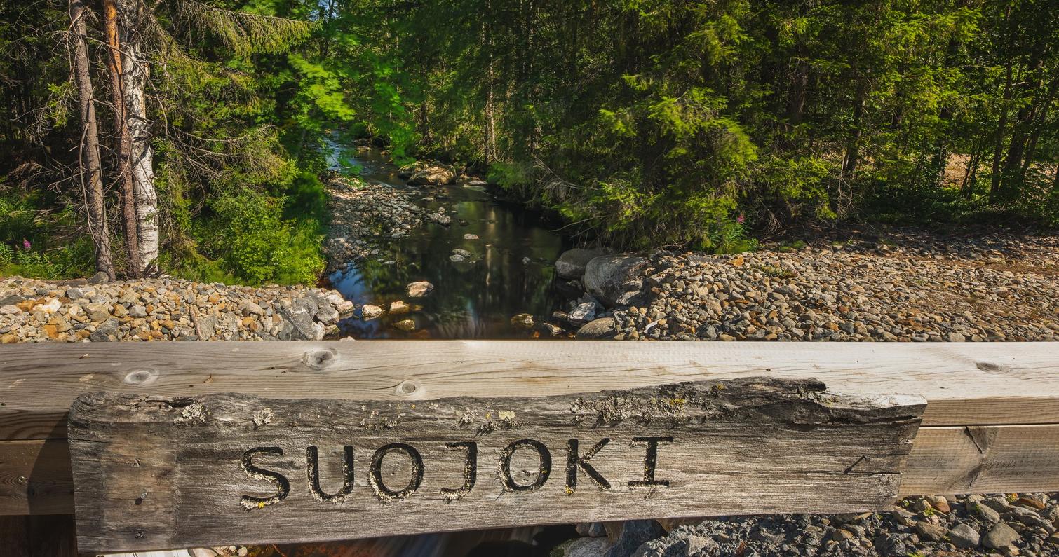 Suojoki river on the Ilomantsi Battlegrounds Trail