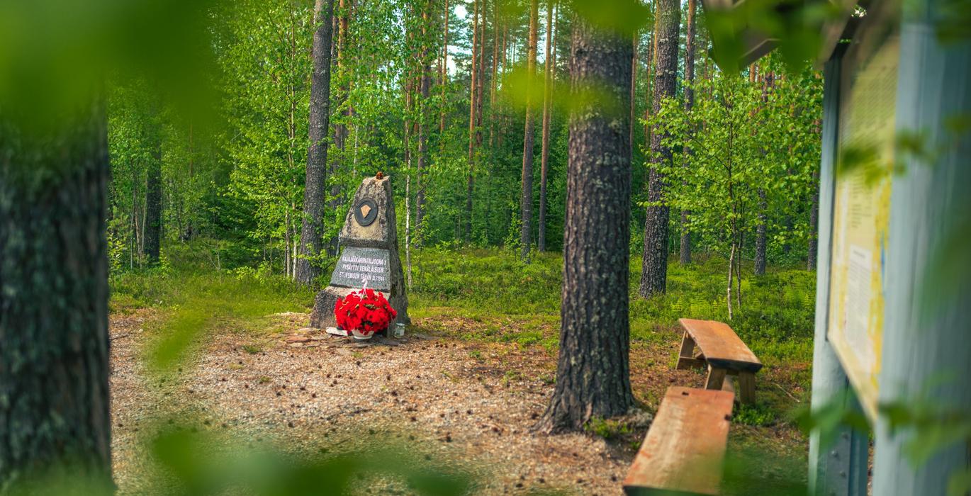 Ilajanjoki Denkmal in Ilomantsi, Finnland