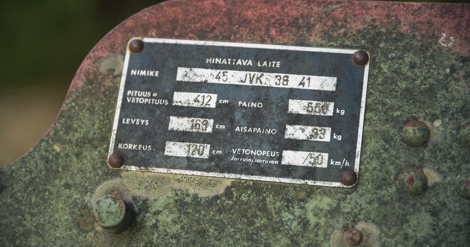 Kriegsstrasse Ilomantsi, Finnland. Ein russischer 82-Millimeter-Granatwerfer k&ouml;nnen in Kiukoinen besichtigt werden.