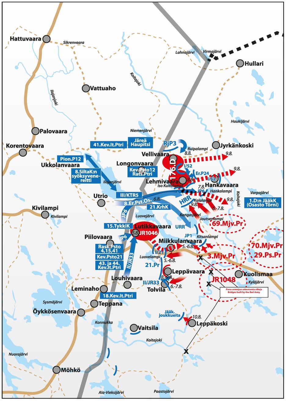 Ilomantsin Sotatie - mottitaistelut 5.-10.8.1944