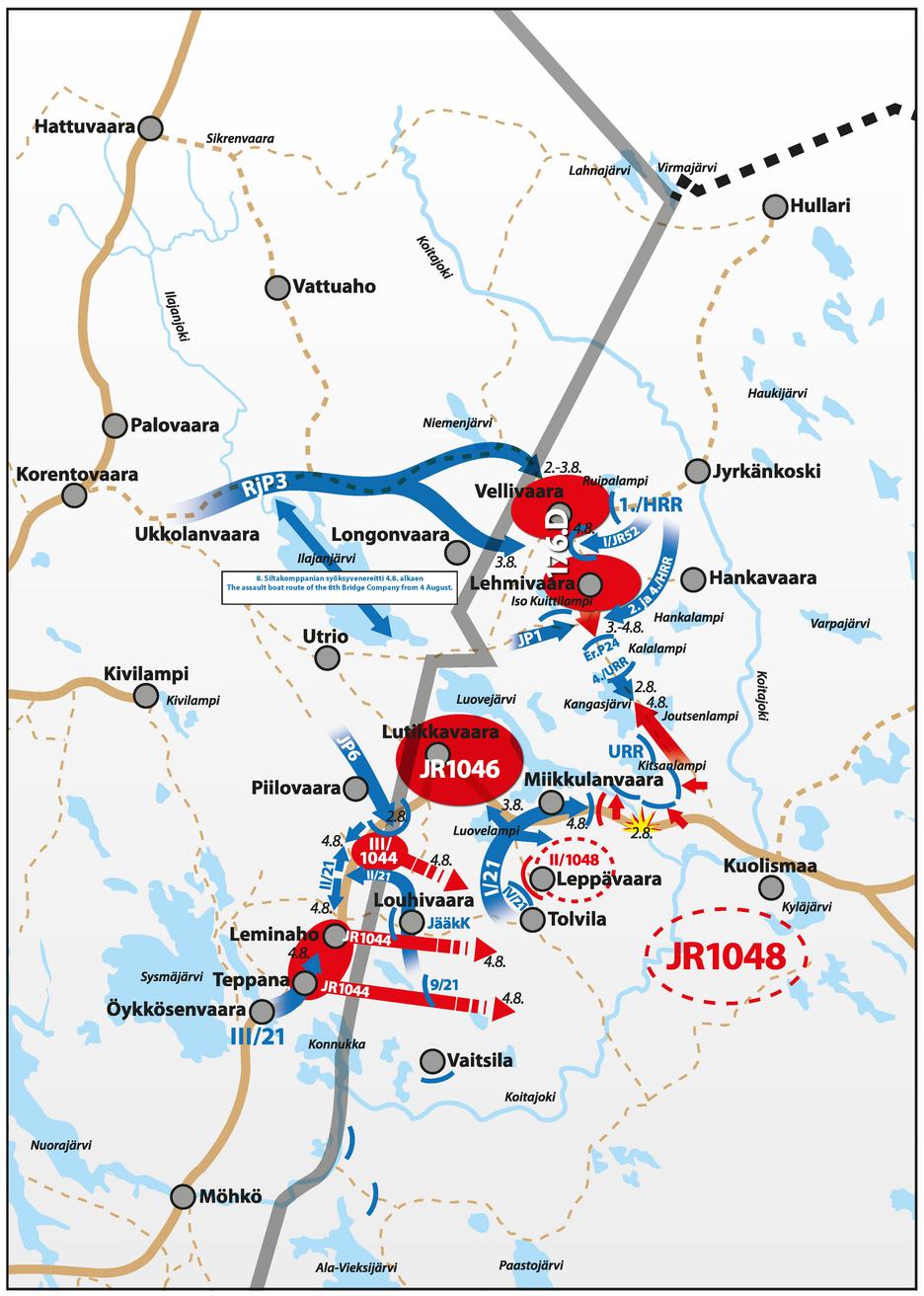 Ilomantsin Sotatie - mottitaistelut 2.-4.8.1944 