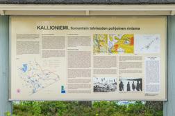 Kriegsstrasse Ilomantsi, Finnland: Das Kallioniemi-Denkmal befindet sich entlang des Flusses Koitajoki