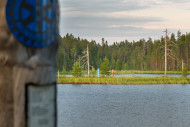 Suomen ja Venäjän rajapaalut saaressa